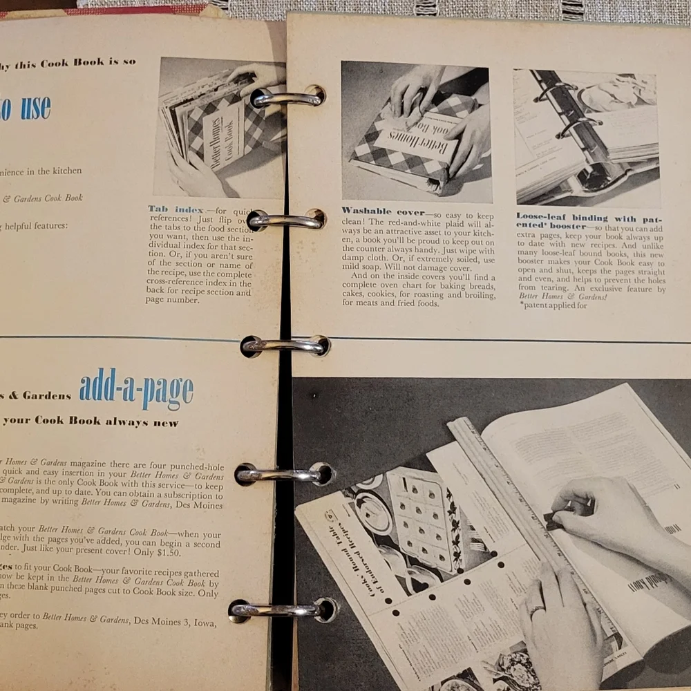 1951 Better Homes & Gardens Cookbook Add A Page Vintage